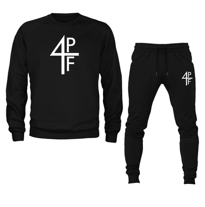 Men's Lil Baby 4PF Crewneck Sweatshirt Joggers Suit