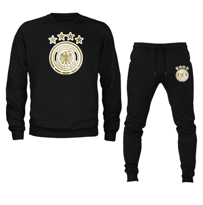 Men's Germany soccer Crewneck Sweatshirt Joggers Suit