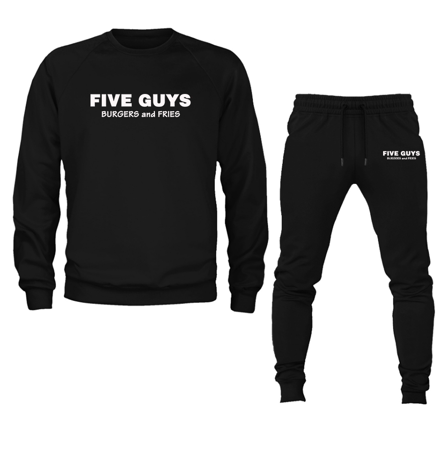 Men's Five Guys Crewneck Sweatshirt Joggers Suit