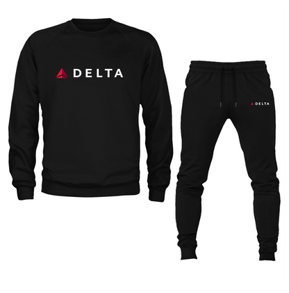 Men's Delta Airlines Crewneck Sweatshirt Joggers Suit