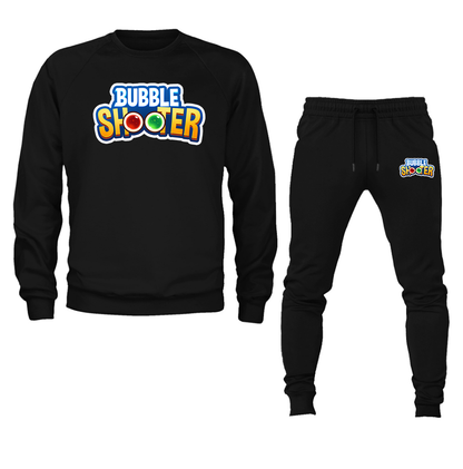 Men's Bubble Shooter Crewneck Sweatshirt Joggers Suit