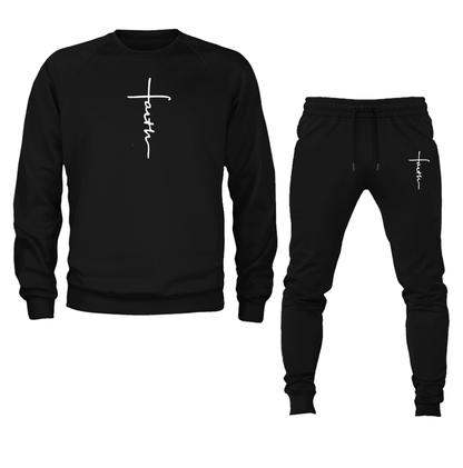 Men's Faith Crewneck Sweatshirt Joggers Suit