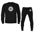 Unisex LA Clippers Crewneck Sweatshirt Joggers Suit