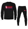 Men's Dunkin Donuts Crewneck Sweatshirt Joggers Suit – Tee