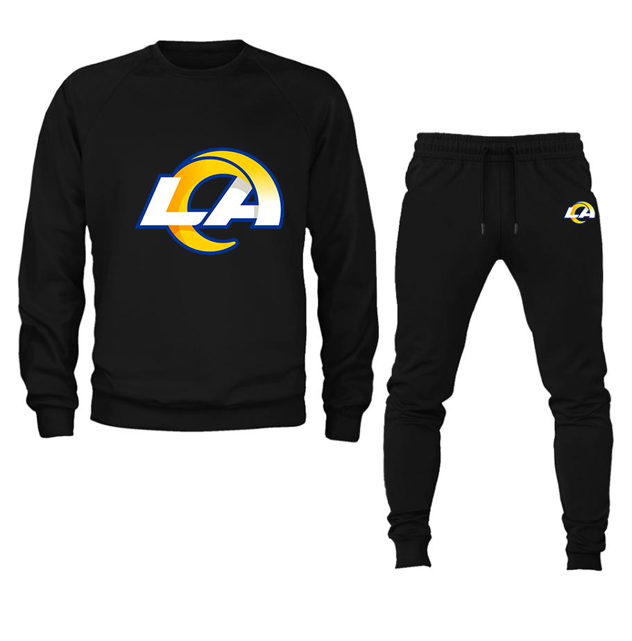 Men's Los Angeles Rams Crewneck Sweatshirt Joggers Suit – Tee