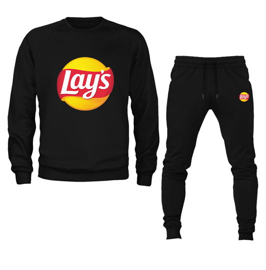 Men's Lays Crewneck Sweatshirt Joggers Suit