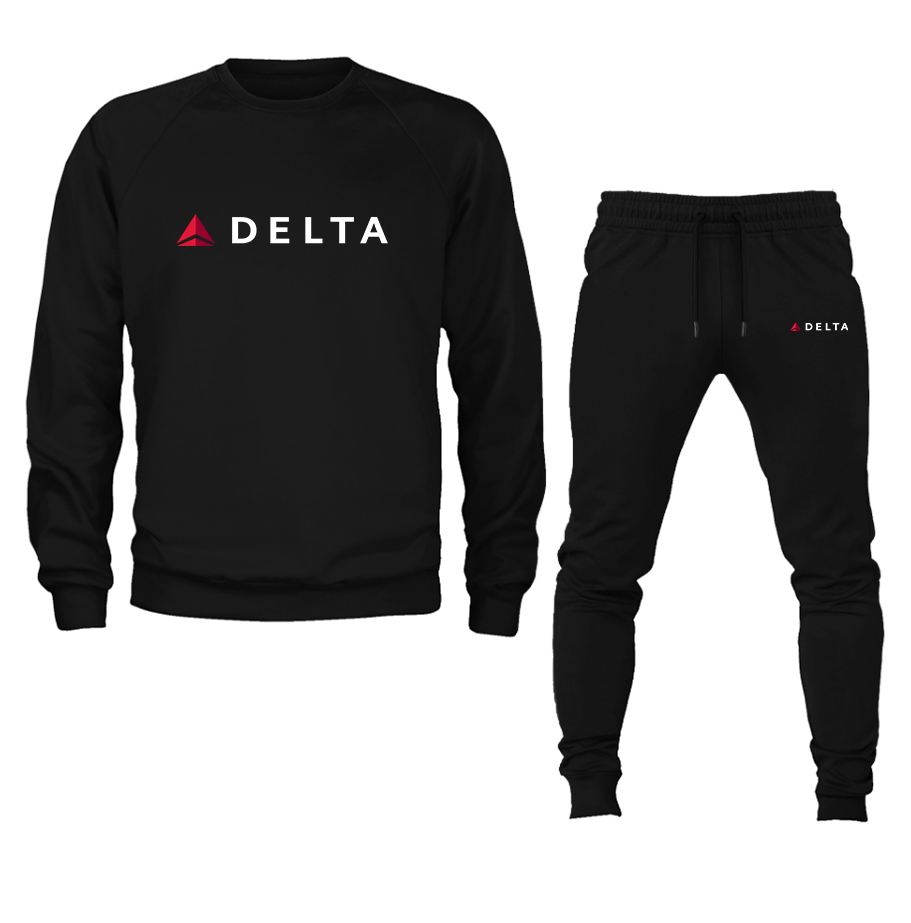 Men's Delta Airlines Crewneck Sweatshirt Joggers Suit