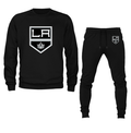 Men's NHL Los Angeles Kings Crewneck Sweatshirt Joggers Suit – Tee