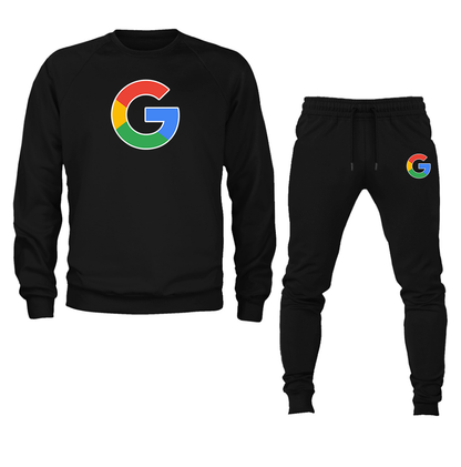 Men's Google Crewneck Sweatshirt Joggers Suit