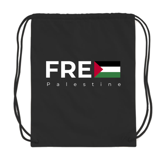 Free Palestine  Drawstring Bag