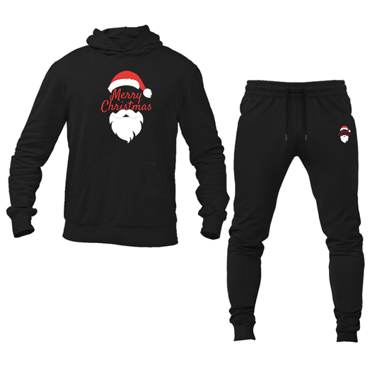 Men's Merry Christmas Santa Claus Hoodie and Joggers Set