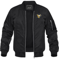 Men's NHL Pittsburgh Penguins Lightweight Bomber Jacket Windbreaker Softshell Varsity Jacket