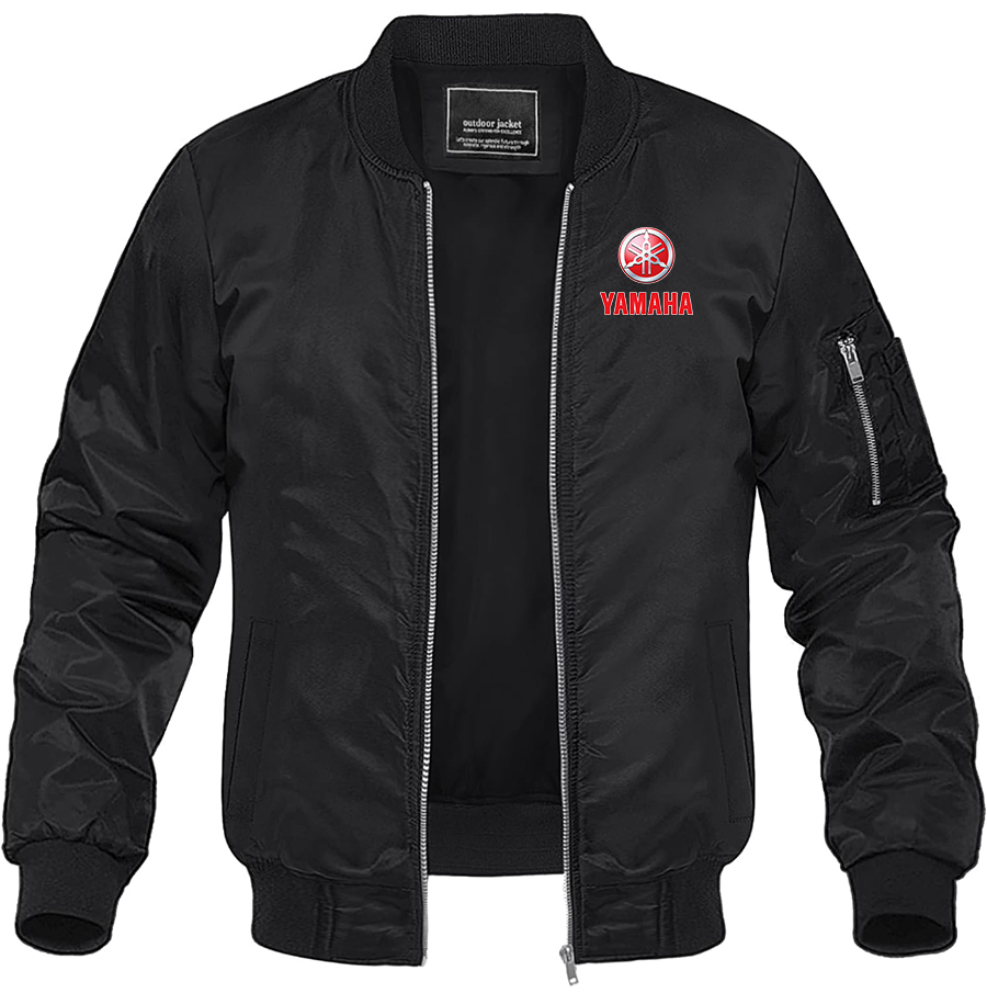 Men's Yamaha Bike Motorcycle Lightweight Bomber Jacket Windbreaker Softshell Varsity Jacket