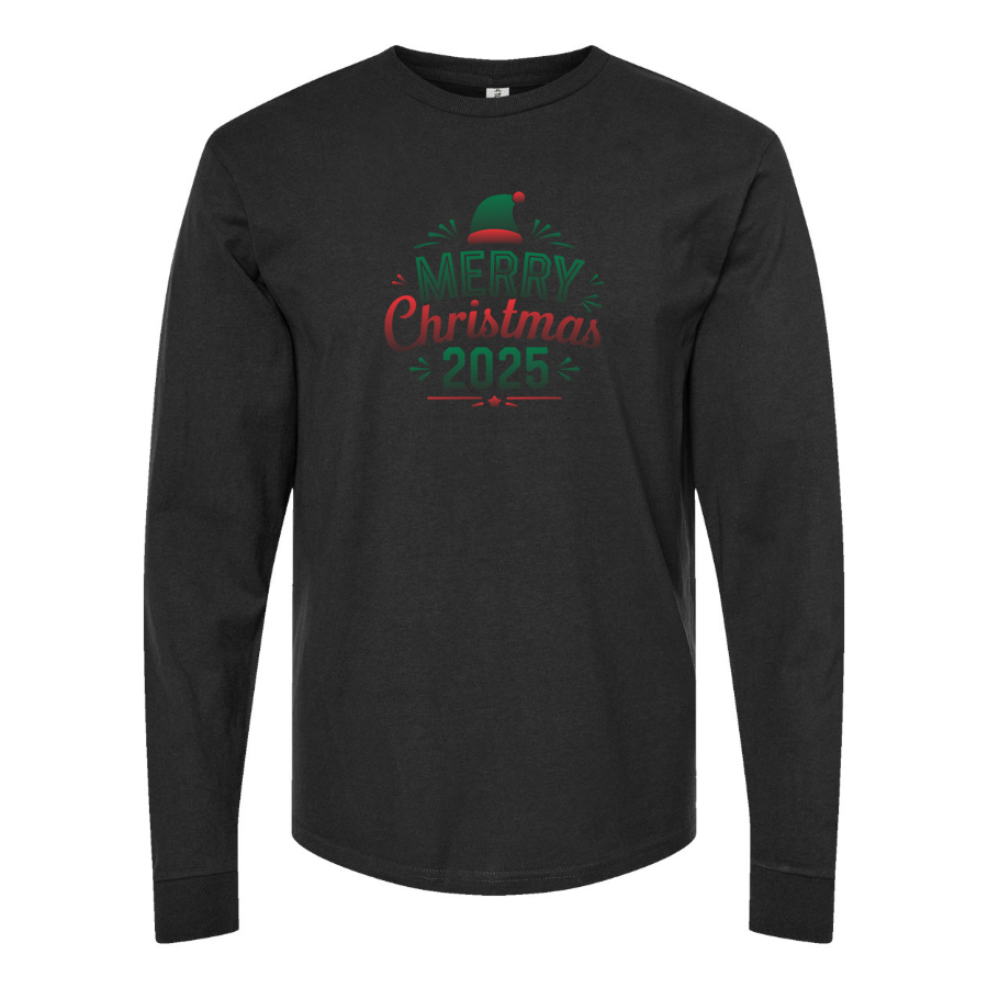 Youth's Merry Christmas 2025 Long sleeves T-Shirt