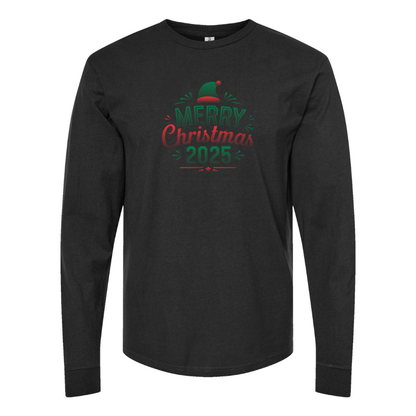 Youth's Merry Christmas 2025 Long sleeves T-Shirt