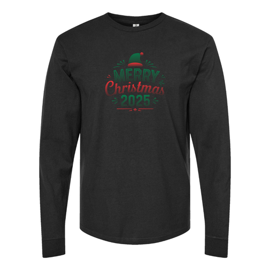 Youth's Merry Christmas 2025 Long sleeves T-Shirt