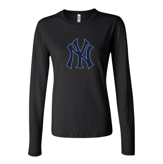 Women's New York NY Yankees Baseball Long Sleeve T-Shirt