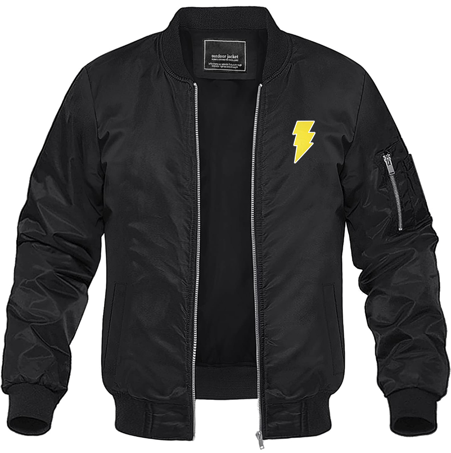 Men's Black Adam Lightweight Bomber Jacket Windbreaker Softshell Varsity Jacket