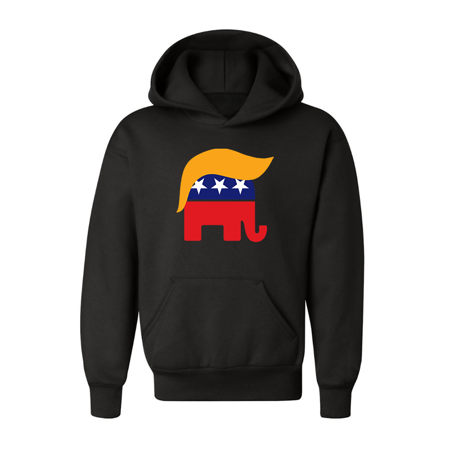 Youth's Donald Trump Hair Elephant Pullover Hoodie