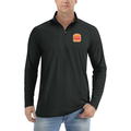 Men's Burger King Lightweight Quarter-Zip Athletic Shirt Long Sleeve Performance Wear