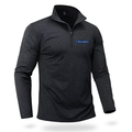 Men's Cinnabon Quarter Zip Pullover Premium Fleece Lined Heather Long Sleeve Golf Shirts Midweight 1/4 Half Zip Sweatshirts