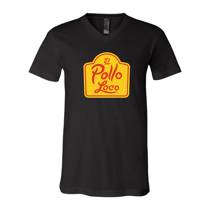 Men's El Pollo Loco BELLA  CANVAS  Jersey V-Neck Tee