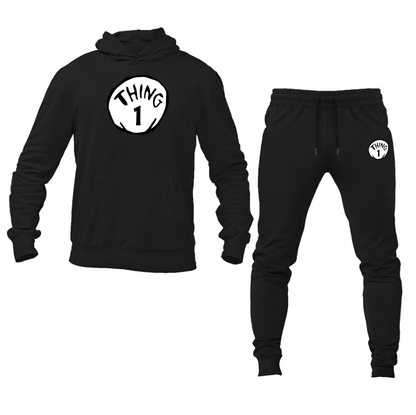 Men's Dr. Suess Thing 1 Hoodie and Joggers Set