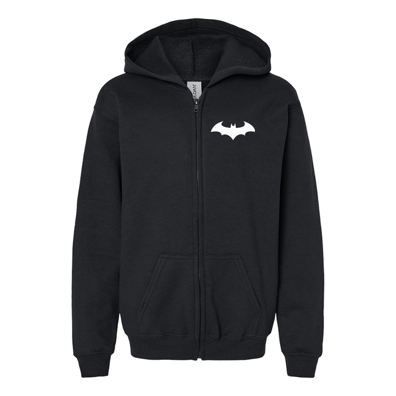 Youth's Batman Gildan Heavy Blend Full-Zip Hooded Sweatshirt
