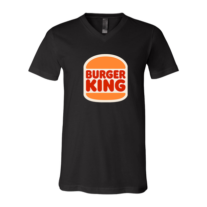 Men's Burger King BELLA  CANVAS  Jersey V-Neck Tee