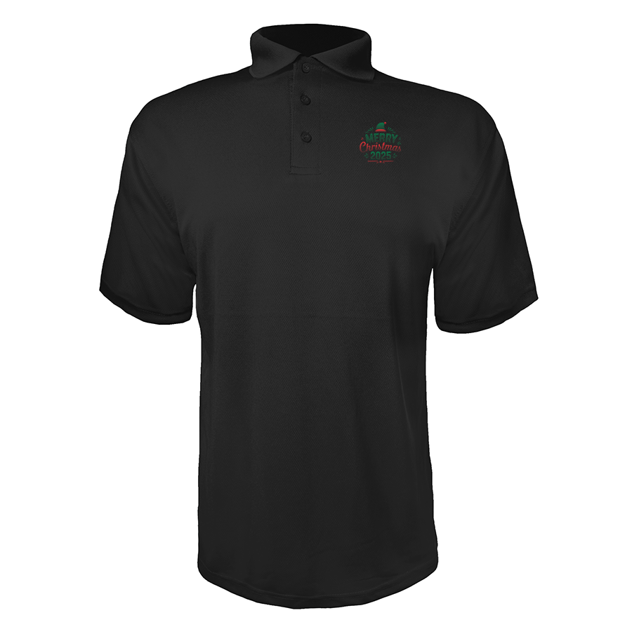 Men's Merry Christmas 2025 Polyester Polos