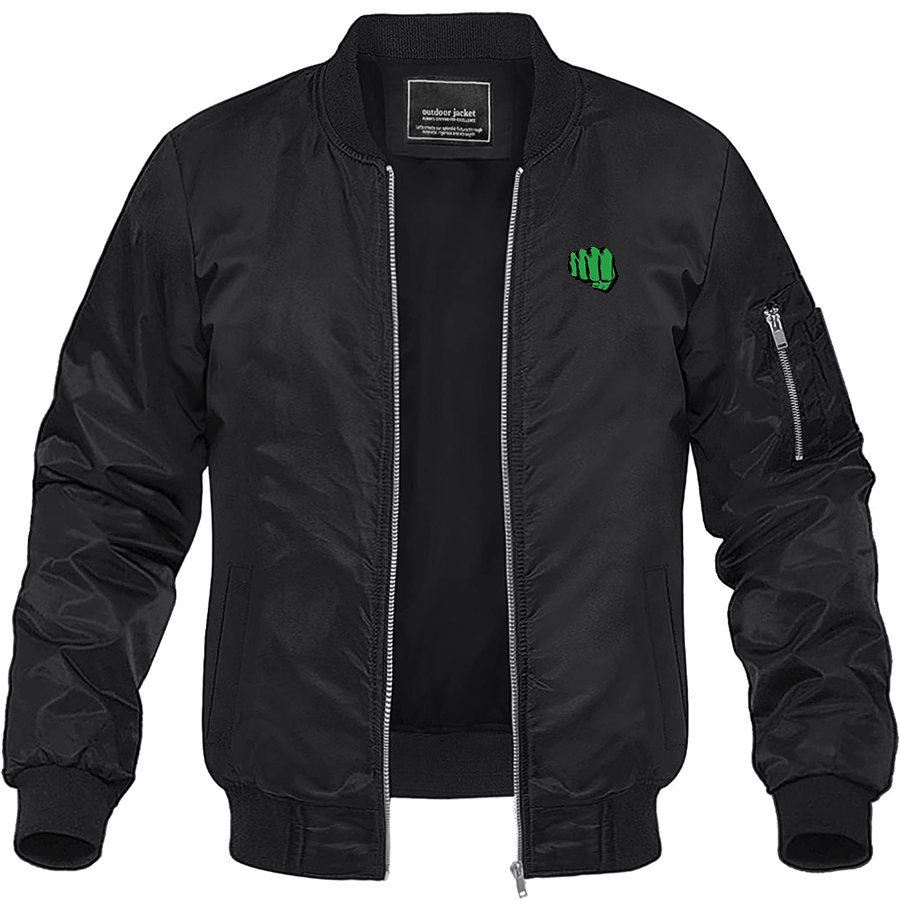 Men's Hulk Punch Lightweight Bomber Jacket Windbreaker Softshell Varsity Jacket