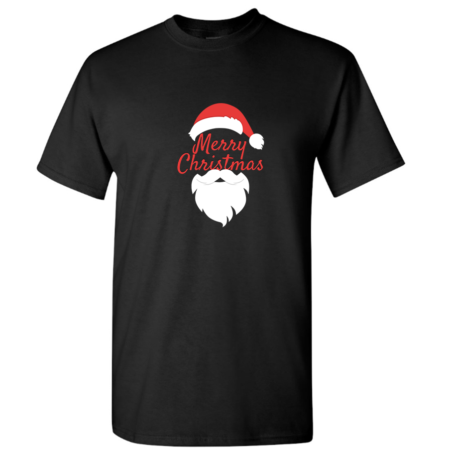 Men's Merry Christmas Santa Claus Cotton T-Shirt