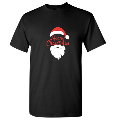 Men's Merry Christmas Santa Claus Cotton T-shirt