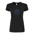 Women's New York NY Yankees Baseball Round Neck T-Shirt