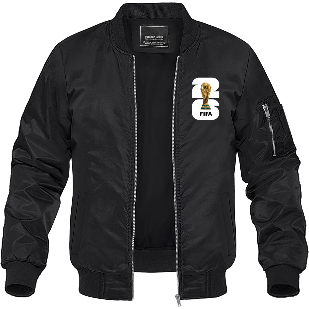 Men's Fifa World Cup 2026 Lightweight Bomber Jacket Windbreaker Softshell Varsity Jacket Coat