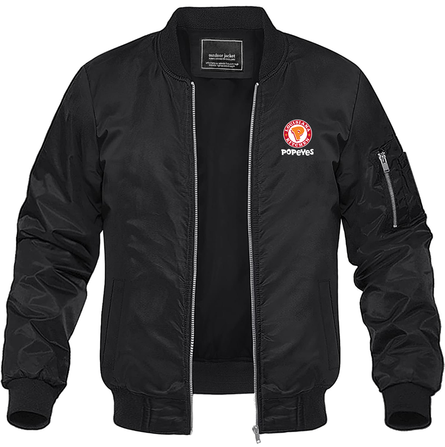 Men's Popeyes Louisiana Kitchen Lightweight Bomber Jacket Windbreaker Softshell Varsity Jacket