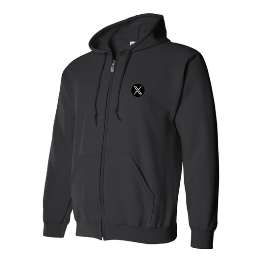 Men's Twitter X Zipper Hoodie