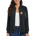 Women's Burger King Premium Bomber Jacket with Polished Detailing and Functional Sleeve Pocket Modern Luxury Outerwear