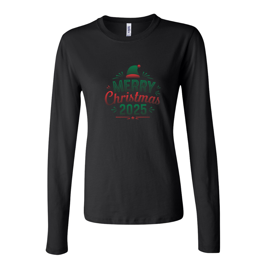 Women's Merry Christmas 2025 Long Sleeve T-Shirt