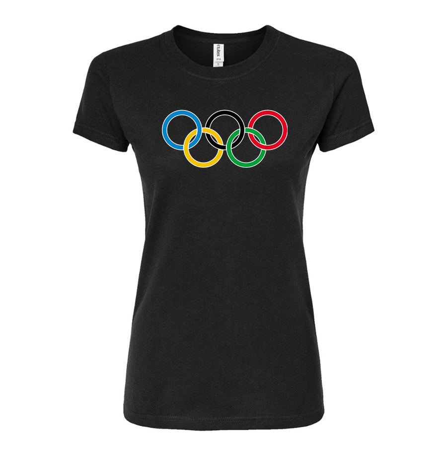 Women's Olympics Rings Round Neck T-Shirt