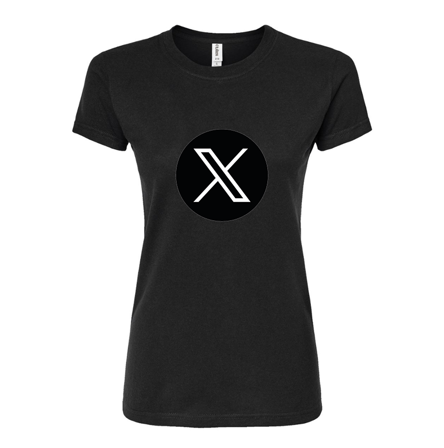 Women's Twitter X Round Neck T-Shirt
