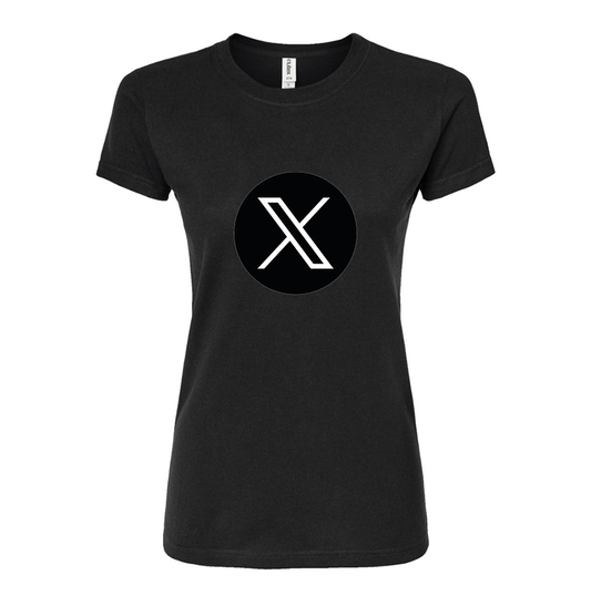 Women's Twitter X Round Neck T-Shirt