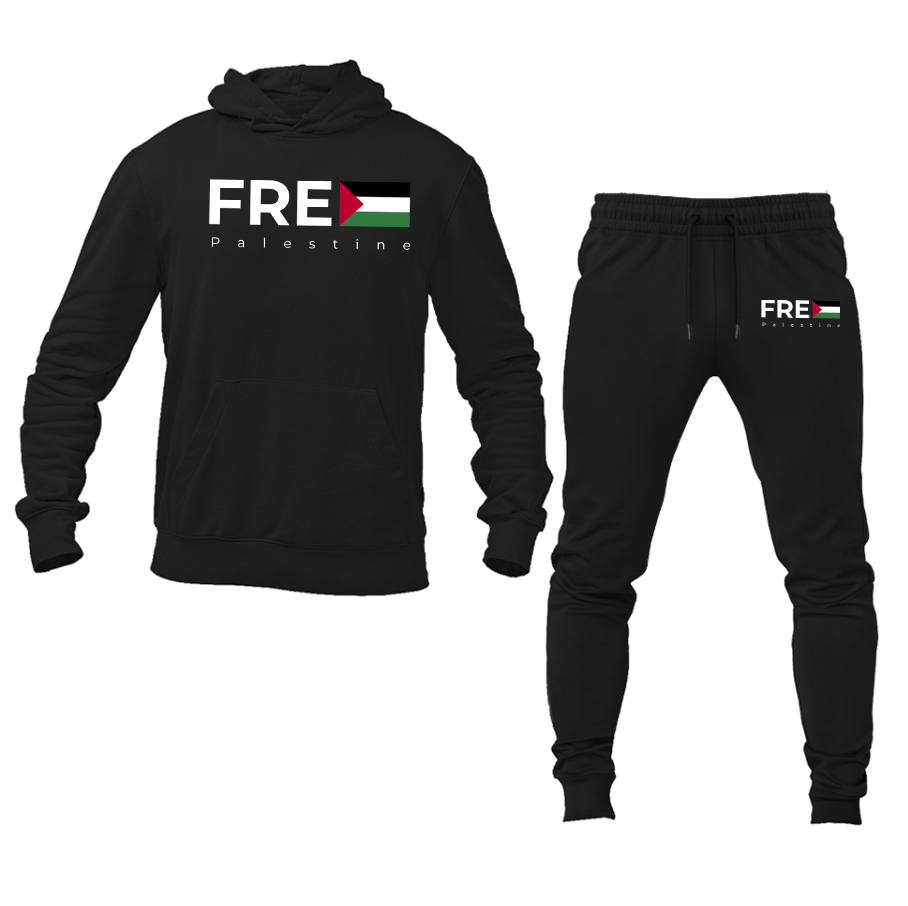 Men's Free Palestine Hoodie and Joggers Set