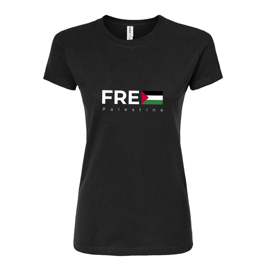 Women's Free Palestine Round Neck T-Shirt