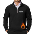 Men's San Antonio Spurs JMIERR Quarter Zip Pullover Heavy Sweatshirts Warm Fleece Sweatshirt Polo