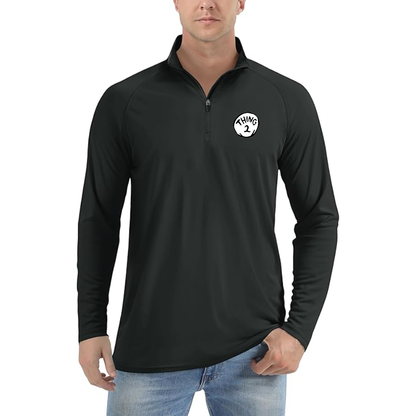 Men's Dr. Suess Thing 2  Lightweight Quarter-Zip Athletic Shirt Long Sleeve Performance Wear