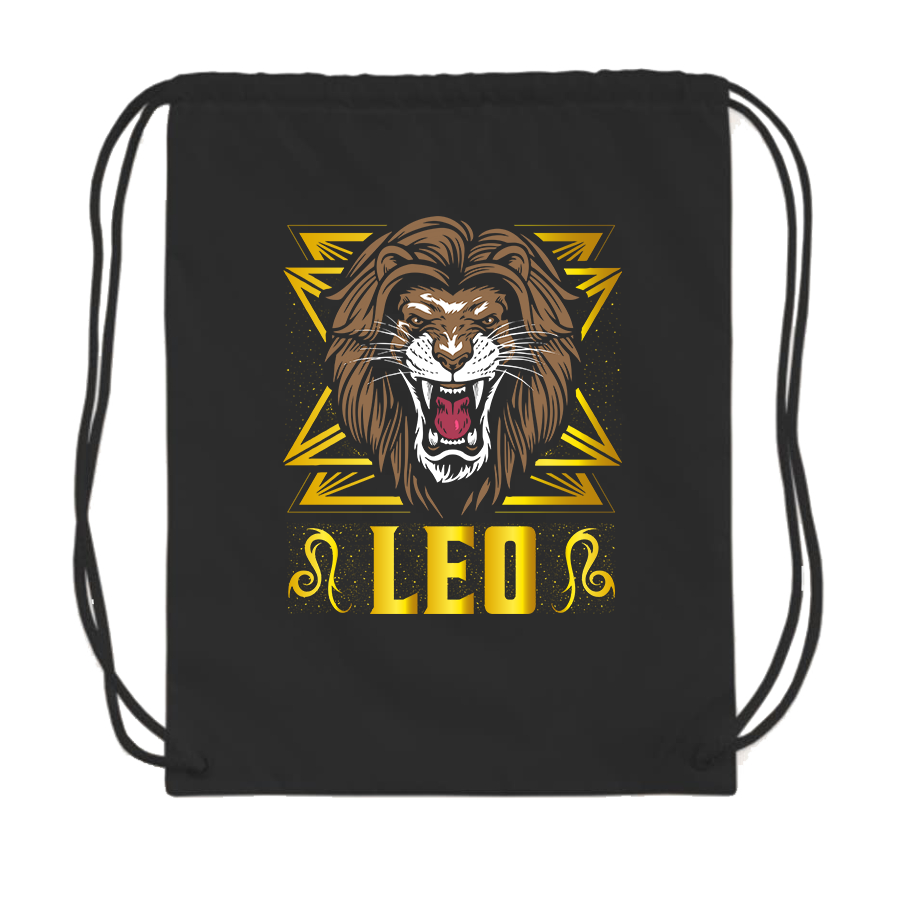 Leo Zodiac Sign Drawstring Bag