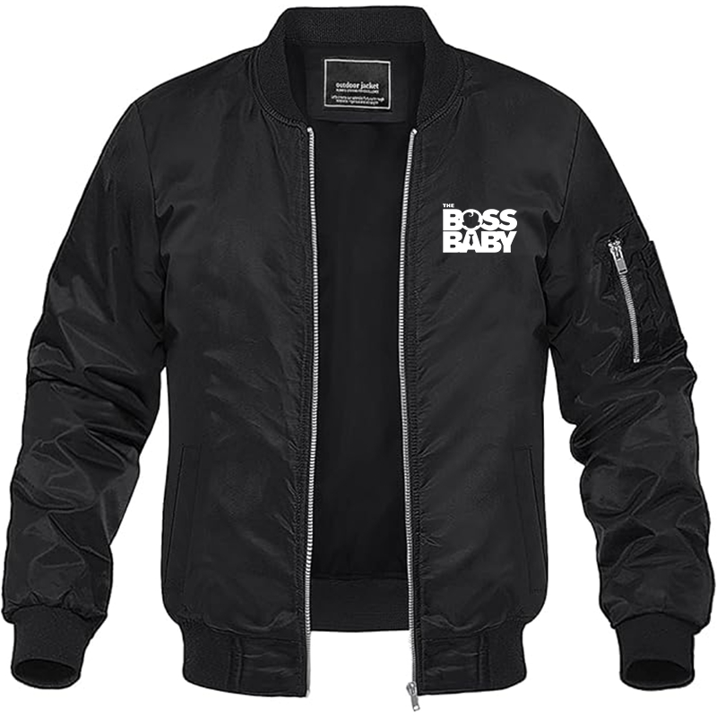 MAGNIVIT Men's Boss Baby  Lightweight Bomber Jacket Windbreaker Casual Fall Spring Outdoor Coat