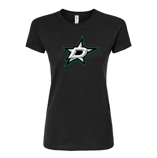 Women's NHL - Dallas Stars Round Neck T-Shirt