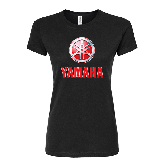 Women's Yamaha Bike Motorcycle Round Neck T-Shirt